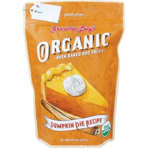 Grandma Lucy's Organic Pumpkin Pie Recipe Oven Baked Dog Treats, 8-oz bag