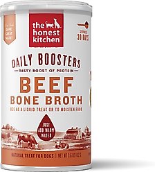 The Honest Kitchen Daily Boosters Beef Bone Broth with Turmeric for Dogs, 3.6-oz jar