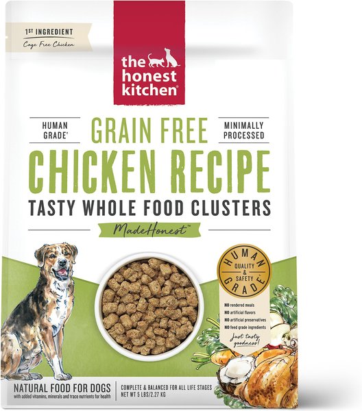 The Honest Kitchen Grain-Free Chicken Whole Food Clusters Dry Dog Food, 5-lb bag slide 1 of 11