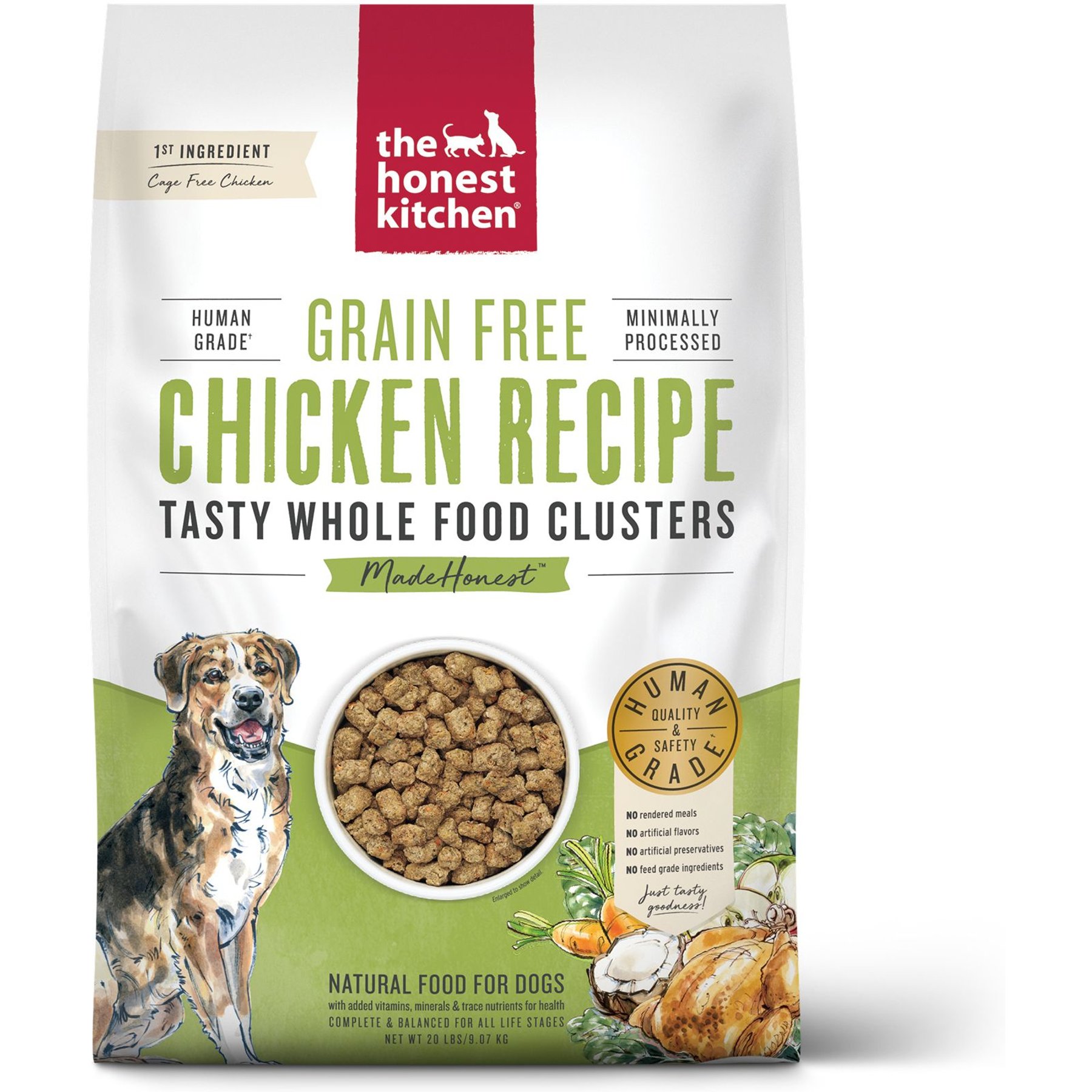 The Honest Kitchen Grain Free Chicken Whole Food Clusters Dry Dog Food