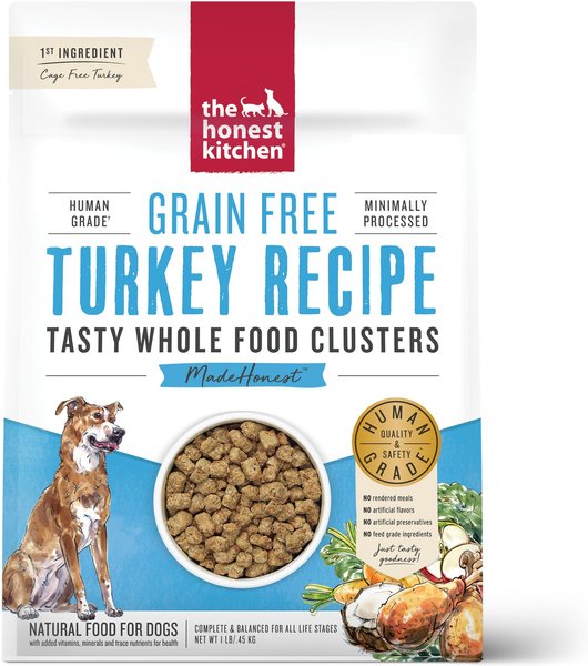 The Honest Kitchen Grain-Free Turkey Whole Food Clusters Dry Dog Food, 1-lb bag slide 1 of 11