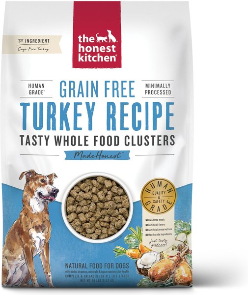 The Honest Kitchen Grain-Free Turkey Whole Food Clusters Dry Dog Food, 20-lb bag slide 1 of 11