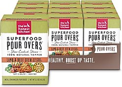 The Honest Kitchen Superfood POUR OVERS Lamb & Beef Stew with Veggies Wet Dog Food Topper, 5.5-oz, case of 12