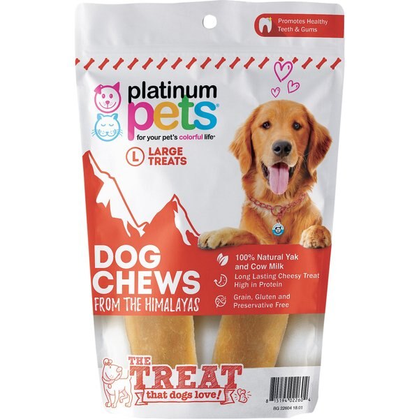 PLATINUM PET TREATS Dog Chews from the Himalayas Dog Treats, Large