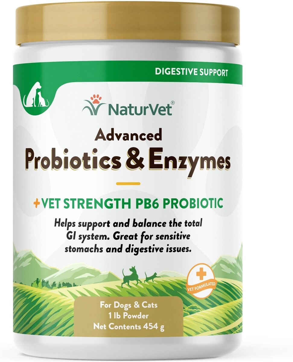 NATURVET Advanced Probiotics & Enzymes Plus Vet Strength PB6 Probiotic
