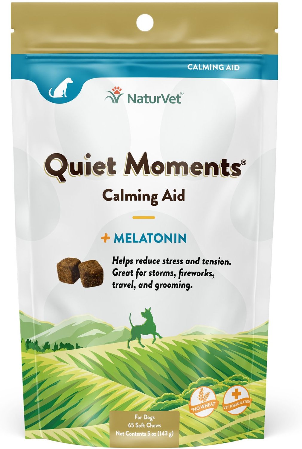 NATURVET Quiet Moments Plus Melatonin Soft Chews Calming Supplement For   150358 MAIN. AC SL1500 V1668452294  