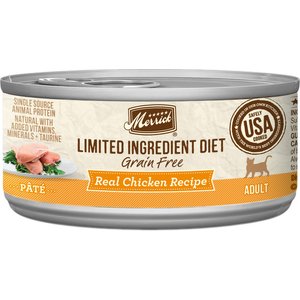 Merrick Limited Ingredient Diet Grain-Free Real Chicken Pate Recipe Canned Cat Food, 2.75-oz, case of 24