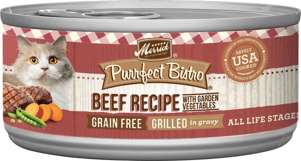 MERRICK Purrfect Bistro Grilled Beef Vegetables Recipe Grain