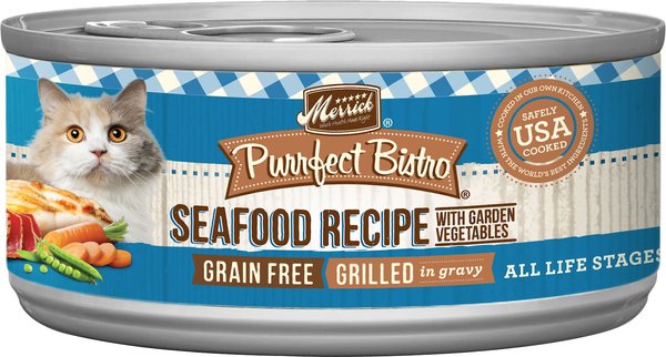 MERRICK Purrfect Bistro Mixed Seafood Grill Recipe Grain Free