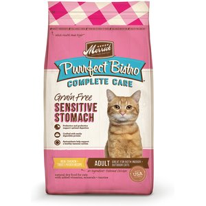 Merrick Purrfect Bistro Complete Care Grain- Free Sensitive Stomach Recipe Dry Cat Food, 12-lb bag
