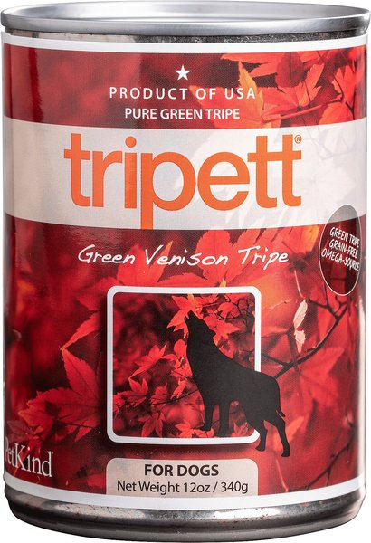 PetKind Tripett Green Venison Tripe Grain- Free Canned Dog Food, 12.8-oz, case of 12 slide 1 of 7