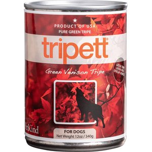 PetKind Tripett Green Venison Tripe Grain- Free Canned Dog Food, 12.8-oz, case of 12