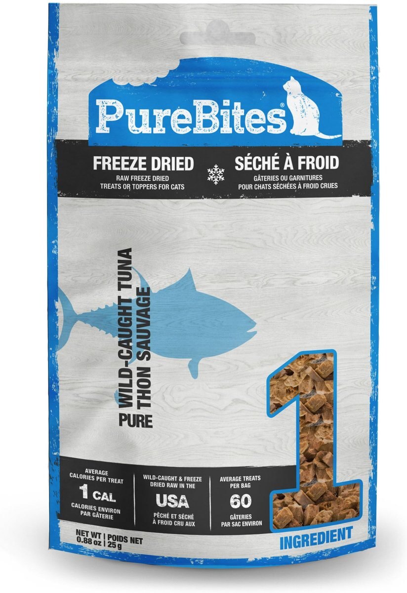 PUREBITES Tuna FreezeDried Raw Cat Treats, 0.88oz bag