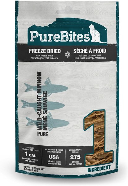 PureBites Minnow Freeze-Dried Cat Treats, 1.09-oz bag slide 1 of 9