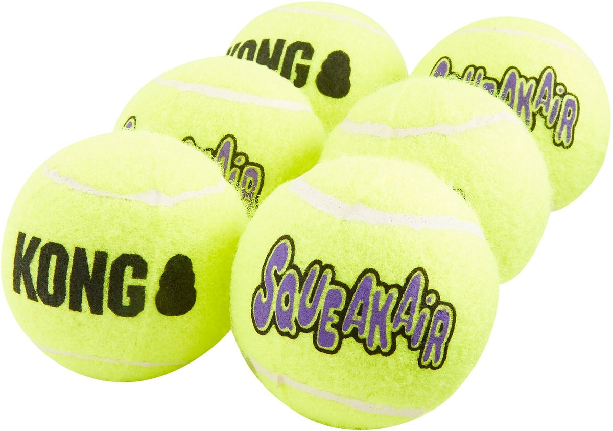 KONG SqueakAir Balls Packs Dog Toy, Medium, 6 count