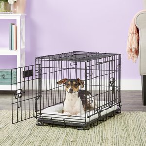 MidWest iCrate Double Door Collapsible Wire Dog Crate Kit, Black, 22 inch