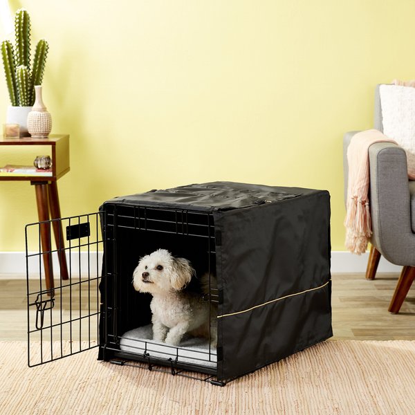 MidWest iCrate Double Door Collapsible Wire Dog Crate Kit, Black, 24 inch slide 1 of 9