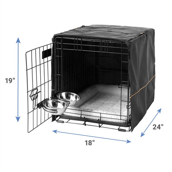 Picture of MIDWEST iCrate Double Door Collapsible Wire Dog Crate Kit, Black, 24 ...