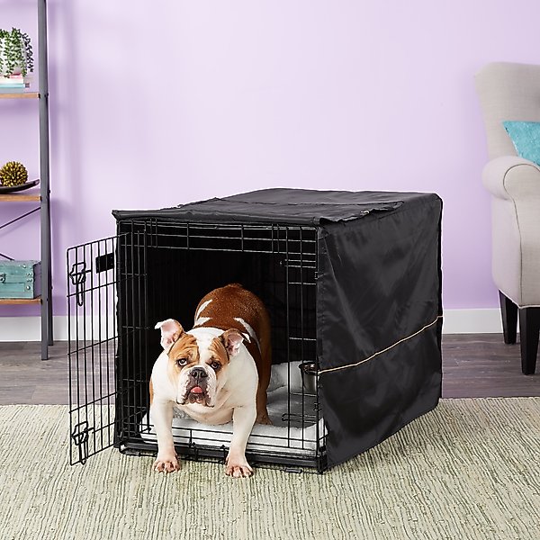 LUCKY DOG Sliding Double Door Wire Dog Crate, 42 inch