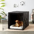 MidWest iCrate Double Door Collapsible Wire Dog Crate Kit, Black, 48 inch