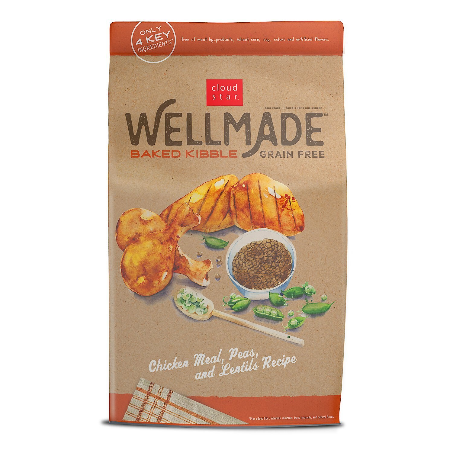 CLOUD STAR WellMade Baked GrainFree Chicken Meal, Peas, & Lentils