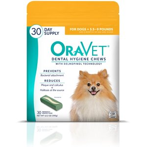 OraVet Hygiene Dental Chews for X-Small Dogs, 3.5-9 lbs, 30 count