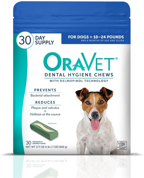 OraVet Hygiene Dental Chews for Small Dogs, 10-24 lbs., 30 count slide 1 of 10