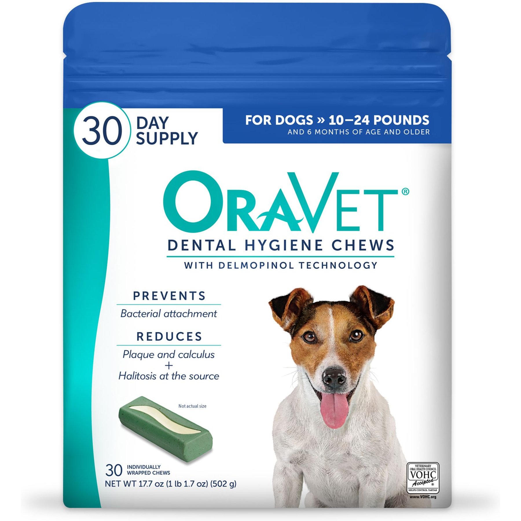 ORAVET Hygiene Dental Chews for Small Dogs 10 24 lbs. 30 count Chewy