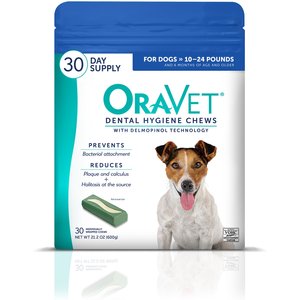 OraVet Hygiene Dental Chews for Small Dogs, 10-24 lbs., 30 count
