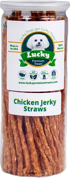 Chicken Jerky Straws Dog Treats – Made and Sourced in The USA – Natural Single Ingredient Dehydrated Crunchy Treats for All Breeds – 28oz Bag