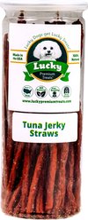 Lucky Premium Treats Tuna Jerky Straws Dog & Cat Treats, 8-oz jar