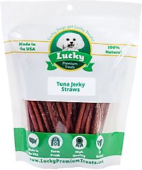 Lucky Premium Treats Tuna Jerky Straws Dog & Cat Treats, 13-oz bag
