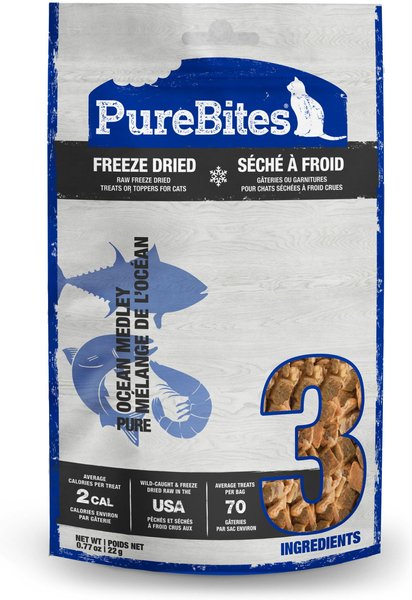PureBites Ocean Medley Freeze-Dried Raw Cat Treats, 0.77-oz bag slide 1 of 10