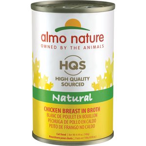 Almo Nature HQS Natural Chicken Breast in Broth Grain-Free Canned Cat Food, 4.94-oz, case of 24