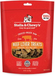 Stella & Chewy's Beef Liver Freeze-Dried Raw Dog Treats, 3-oz bag