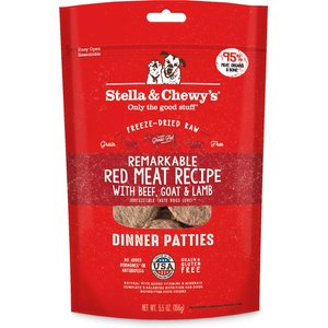 Stella & Chewy's Remarkable Red Meat Recipe Dinner Patties Freeze-Dried Raw Dog Food, 5.5-oz bag