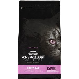 World's Best Picky Cat Unscented Clumping Corn Cat Litter, 12-lb bag