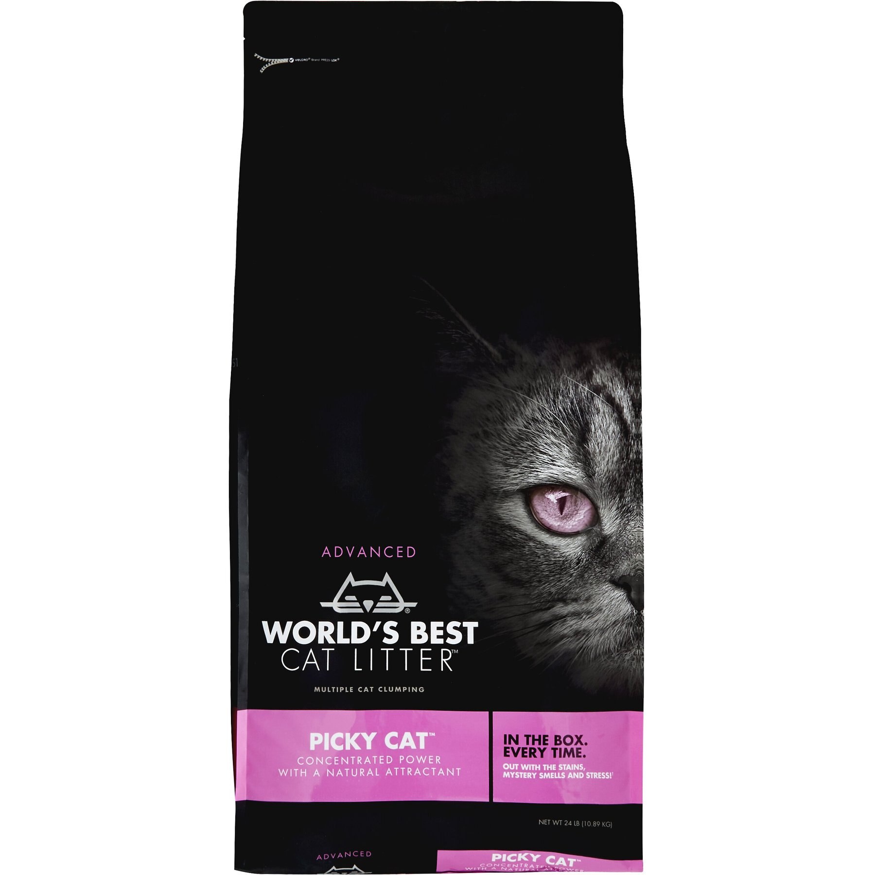 WORLD'S BEST Picky Cat Unscented Clumping Corn Cat Litter, 24lb bag