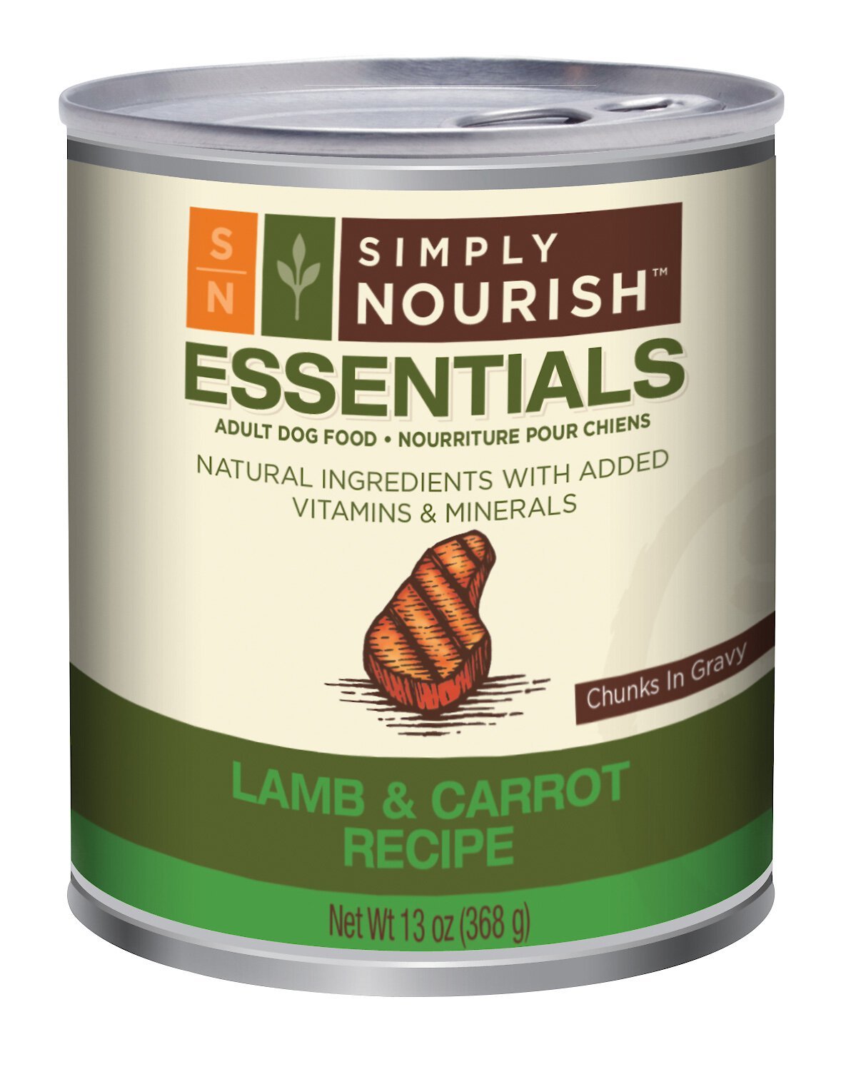 SIMPLY NOURISH Essentials Lamb Carrot Recipe Adult Chunks in