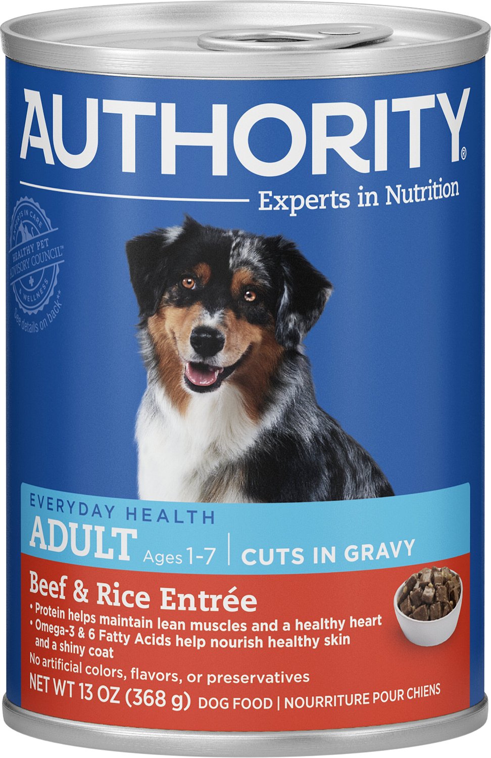 authority beef and rice dog food