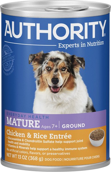 AUTHORITY Chicken Rice Entree Mature Ground Canned Dog Food 13