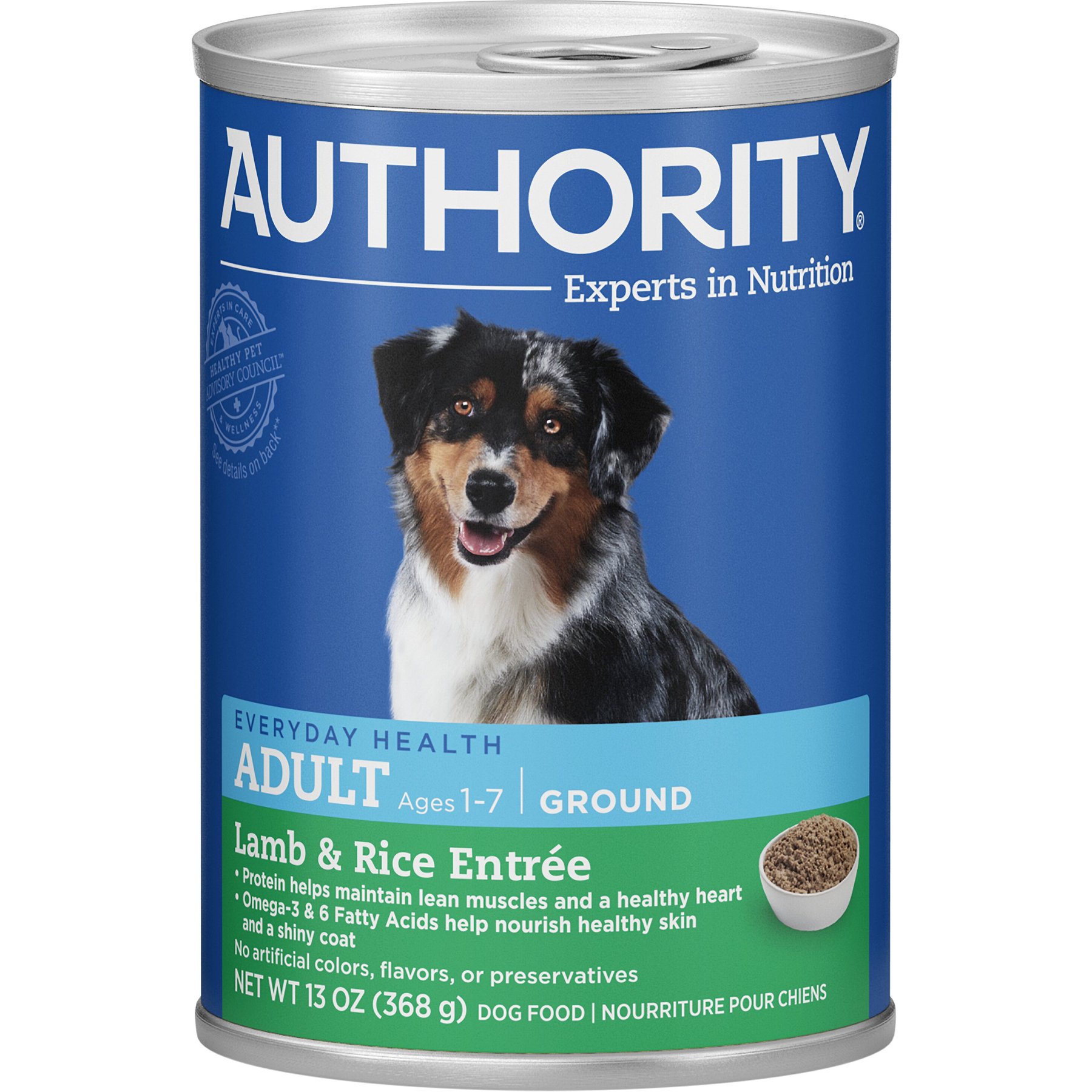 AUTHORITY Lamb Rice Entree Adult Ground Canned Dog Food 13 oz