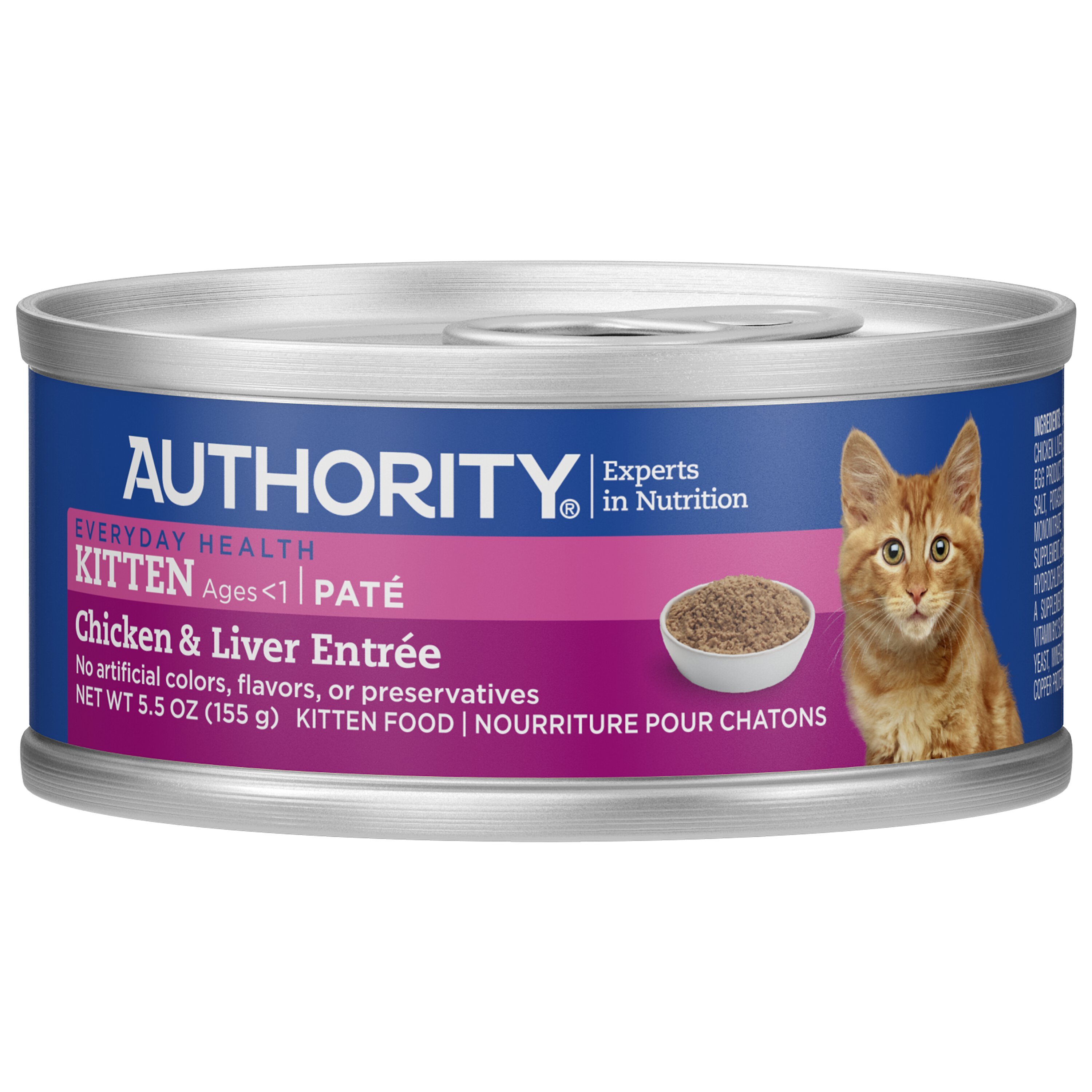 AUTHORITY Chicken Liver Entree Kitten Pate Canned Cat Food