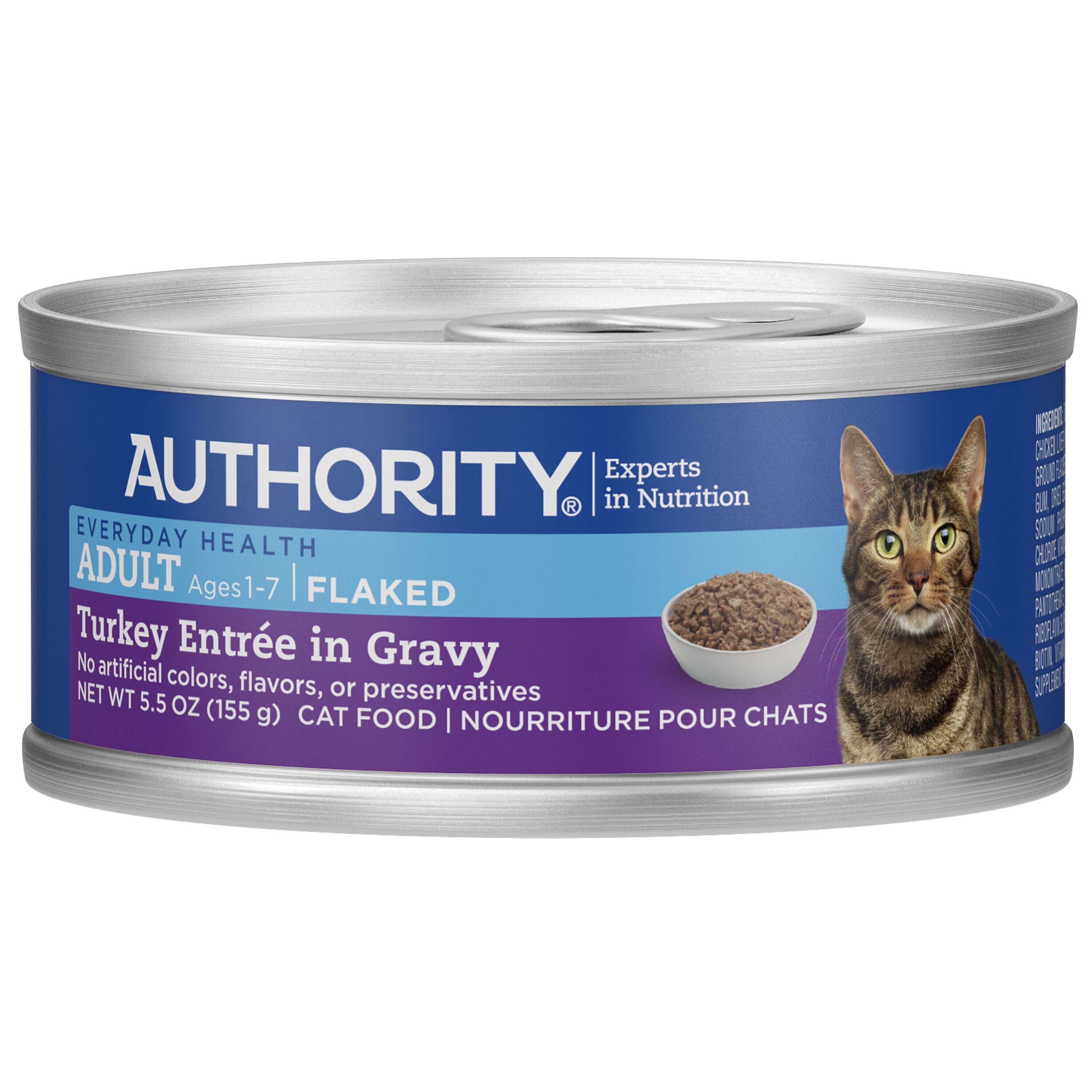 AUTHORITY Turkey Entree in Gravy Adult Flaked Canned Cat Food