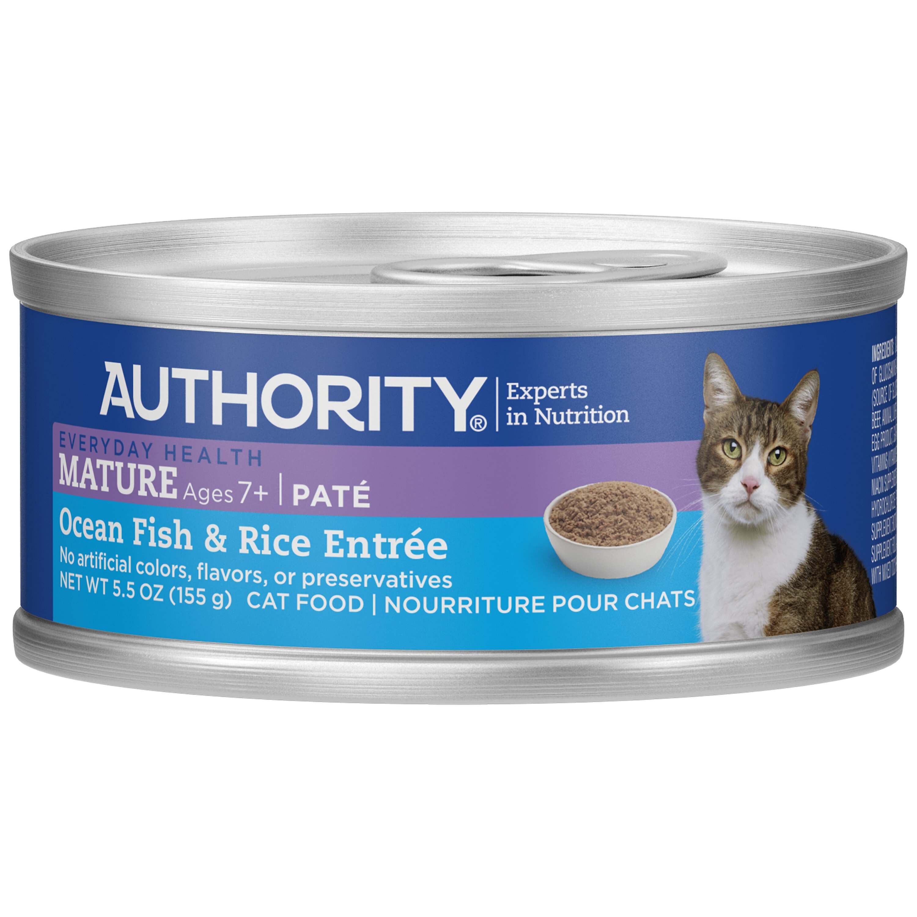 AUTHORITY Ocean Fish Rice Entree Mature Pate Canned Cat Food