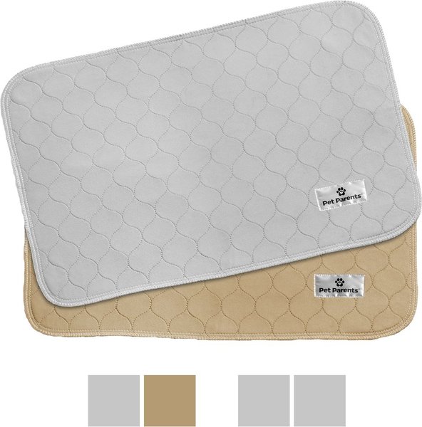 Pet Parents Pawtect Pads Washable Dog & Cat Pee Pads, 2 count, 18x24-in, Grey & Beige slide 1 of 10
