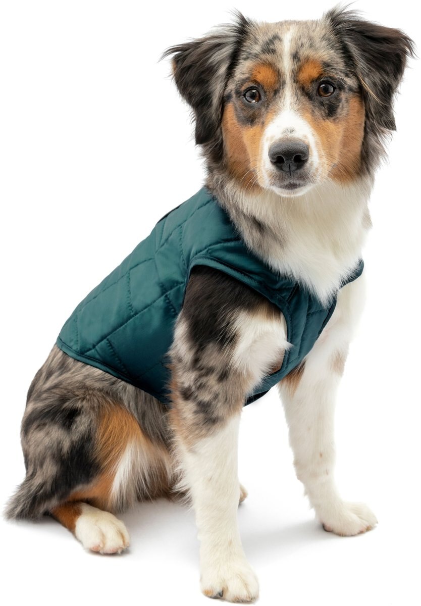 KURGO Loft Reversible Insulated Dog Quilted Coat, Ink Blue, XSmall