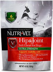 Nutri-Vet Hip & Joint Extra Strength Soft Chews Dog Supplement, 4.2-oz