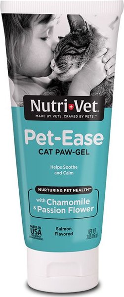 Nutri-Vet Pet-Ease Salmon Flavored Gel Calming Supplement for Cats, 3-oz tube slide 1 of 6