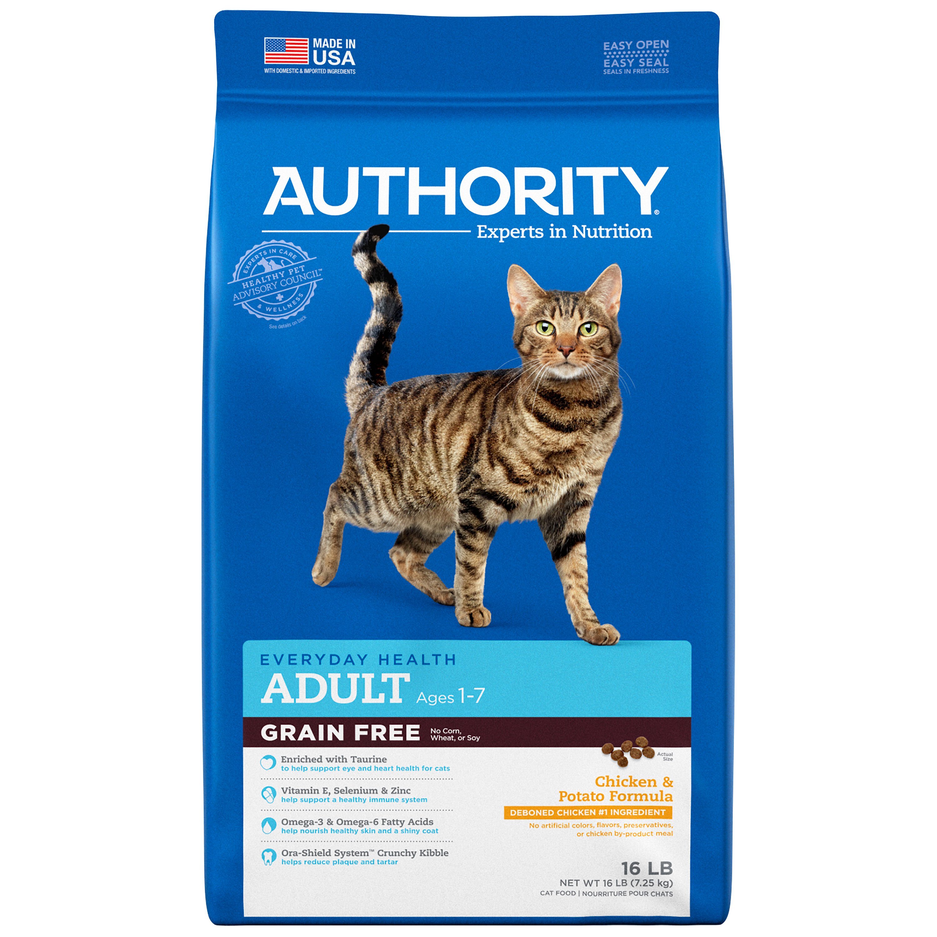 AUTHORITY Chicken Potato Formula Grain Free Adult Dry Cat Food